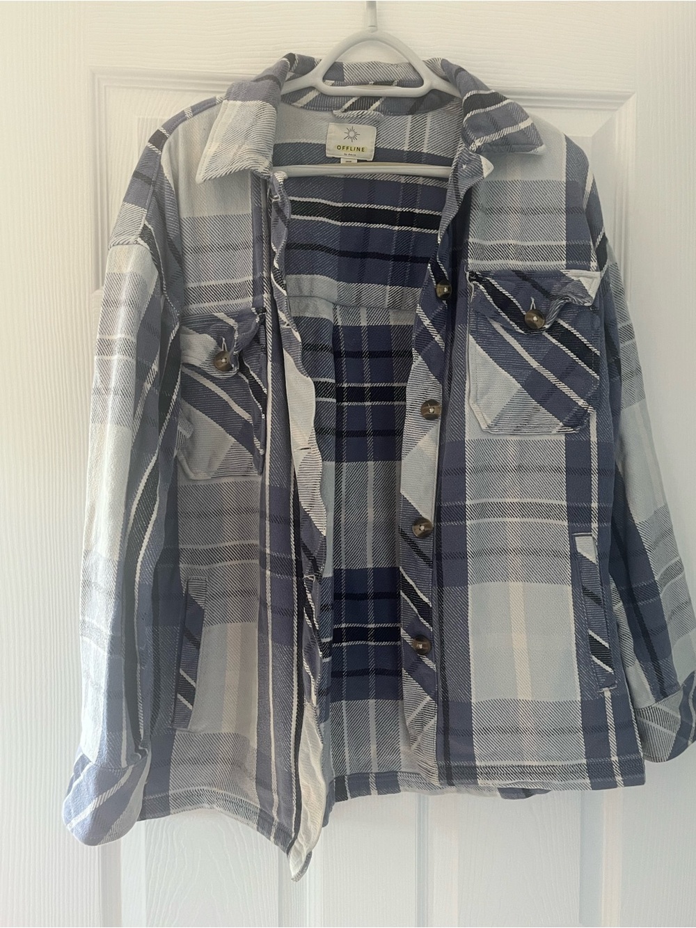 Aerie Offline Plaid Shacket